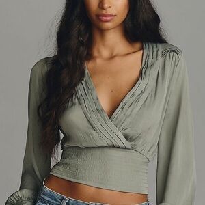 Anthropologie Women’s Sage Wrap Top size Large